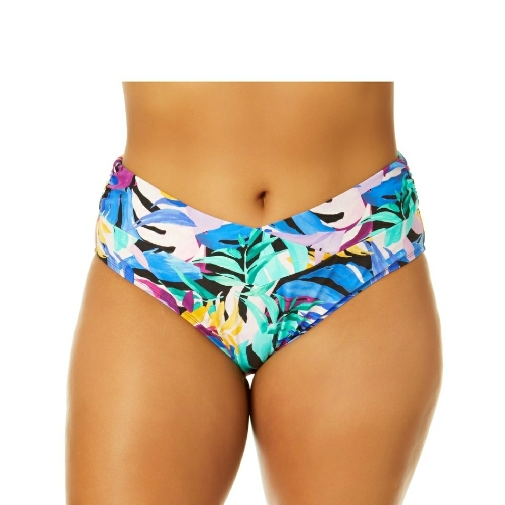 Time and Tru Women's Plus size mid rise V Bikini Swim bottoms
